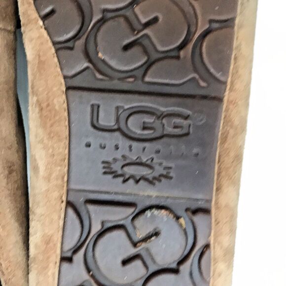 UGG Australia 5612 Dakota Shearling Driving Moccasins Women's 10 Chestnut Loafer - Picture 11 of 12